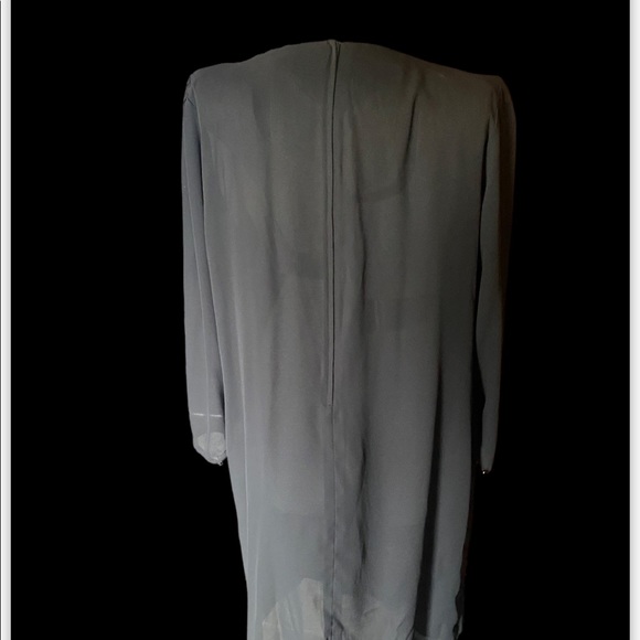 Volup vintage 80s does 20s sheer black dress - Picture 2 of 6